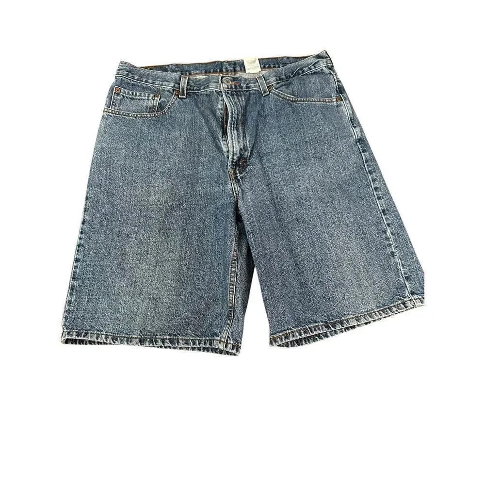 Vintage Levi's 550 Men’s Blue Denim Relaxed Fit Baggy Jeans Shorts jorts Size 38